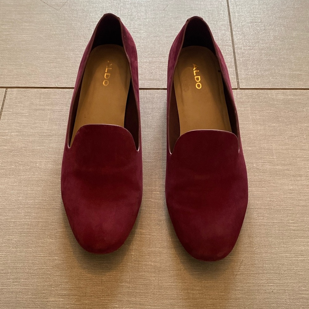Aldo burgandy loafers